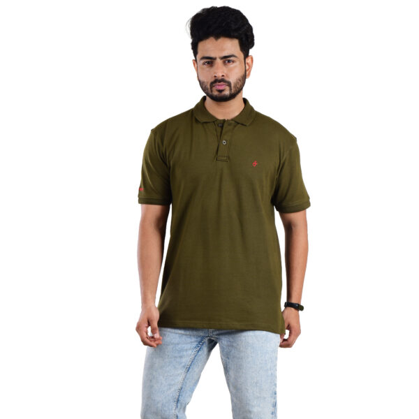 Saaz Fashion | Classic Polo & Trendy T-Shirts for Men | Mehndi colour