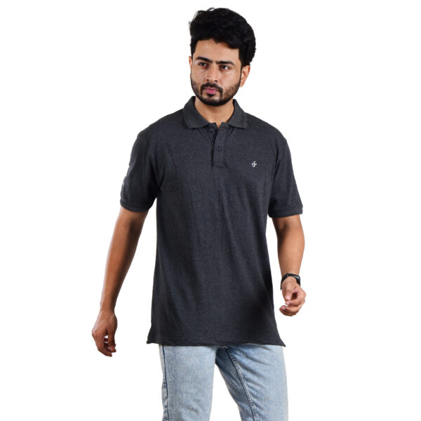 Saaz Fashion | Classic Polo & Trendy T-Shirts for Men | Dark Grey