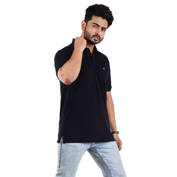 Saaz Fashion | Classic Polo & Trendy T-Shirts for Men | Black