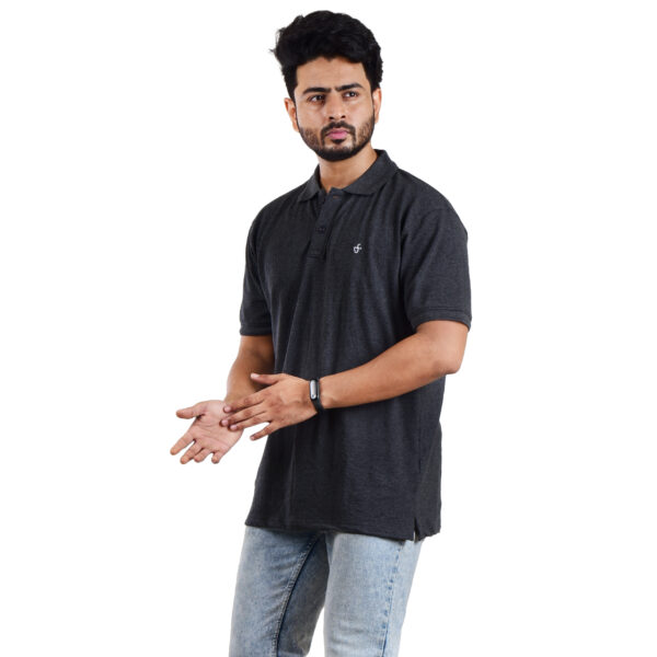 Saaz Fashion | Classic Polo & Trendy T-Shirts for Men | Dark Grey
