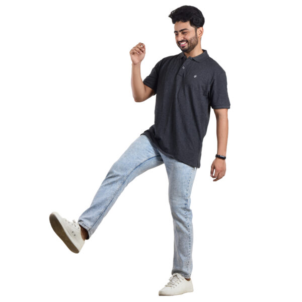 Saaz Fashion | Classic Polo & Trendy T-Shirts for Men | Dark Grey