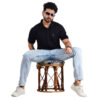 Saaz Fashion | Classic Polo & Trendy T-Shirts for Men | Black