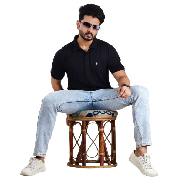 Saaz Fashion | Classic Polo & Trendy T-Shirts for Men | Black