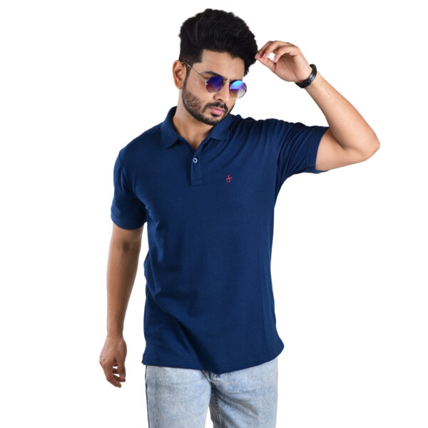 Saaz Fashion | Classic Polo & Trendy T-Shirts for Men | Navy Blue