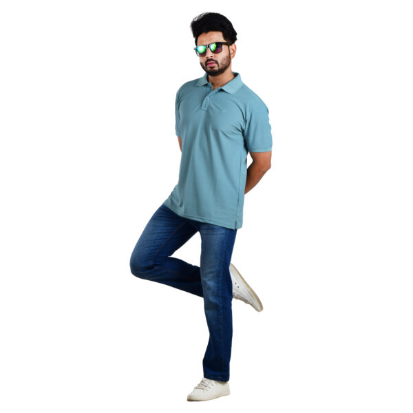 Saaz Fashion | Classic Polo & Trendy T-Shirts for Men | Pastel Blue