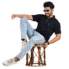 Saaz Fashion | Classic Polo & Trendy T-Shirts for Men | Black