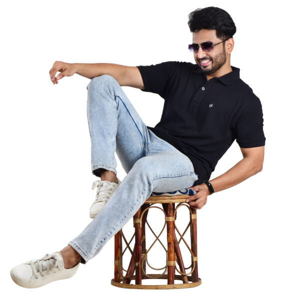 Saaz Fashion | Classic Polo & Trendy T-Shirts for Men | Black