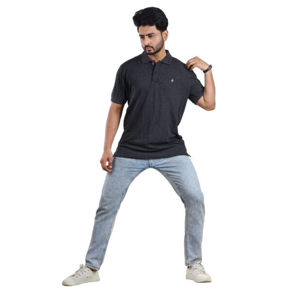 Saaz Fashion | Classic Polo & Trendy T-Shirts for Men | Dark Grey