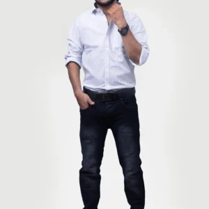 print-floral-classic-100-cotton-mens-woven-shirt-white-dotted-timeless-comfort-effortless-style