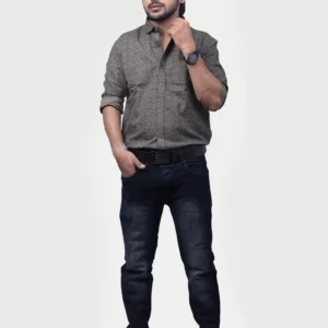 print-floral-classic-100-cotton-mens-woven-shirt-brown-timeless-comfort-effortless-style