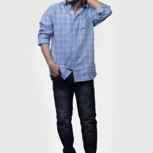 check classic 100% cotton men’s woven shirt – timeless comfort, effortless style