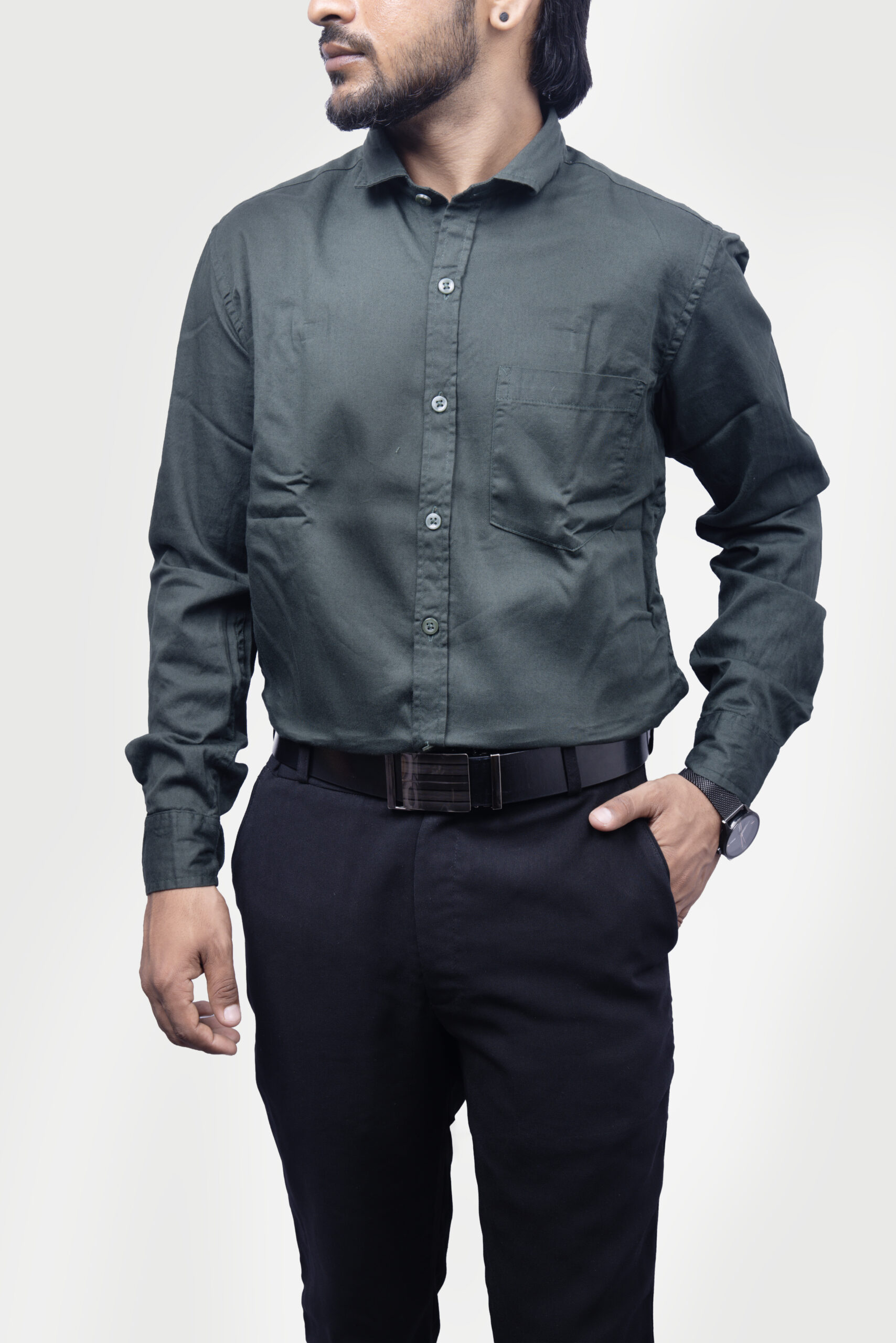 plain classic 100% cotton men’s woven shirt – olive green timeless comfort, effortless style plain classic 100% cotton men’s woven shirt – olive green timeless comfort, effortless style