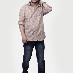 check classic 100% cotton men’s woven shirt – timeless comfort, effortless style