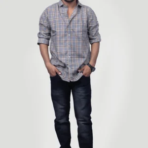 check-classic-100-cotton-mens-woven-shirt-light-grey-timeless-comfort-effortless-style