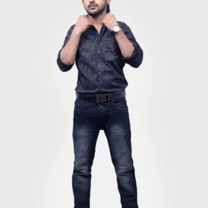 print-floral-classic-100-cotton-mens-woven-shirt-black-timeless-comfort-effortless-style